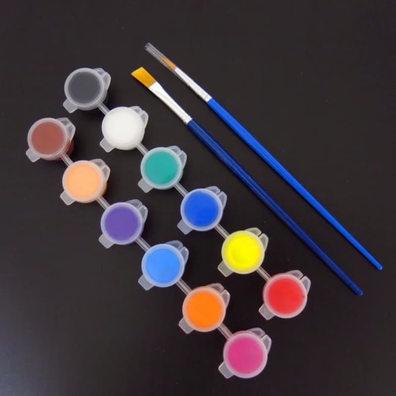 Acrylic Pigment Set With 12 Colors