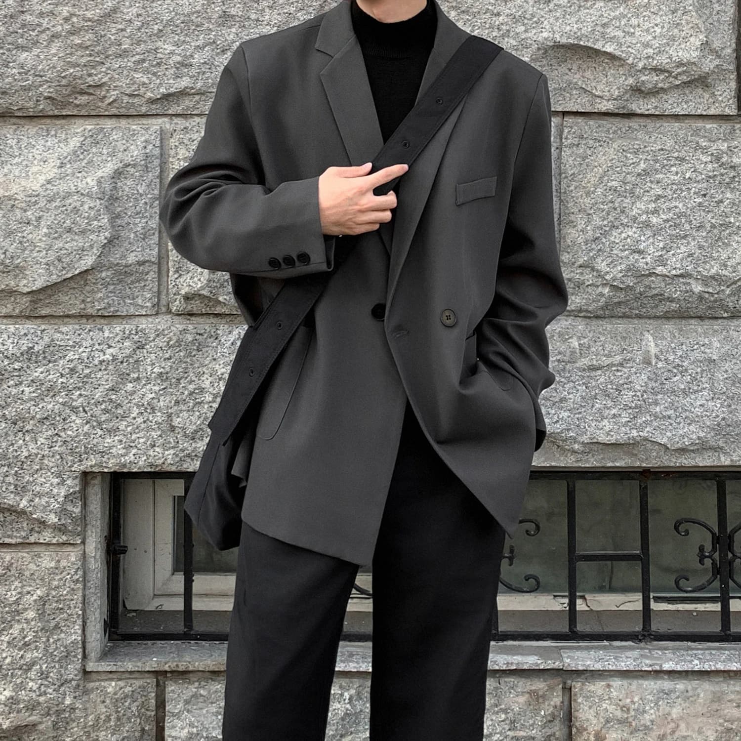 Men's Casual Loose Blazer Jacket