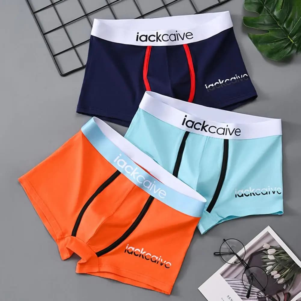 Men's Moisture-Wicking Boxer Briefs Colorful Patchwork