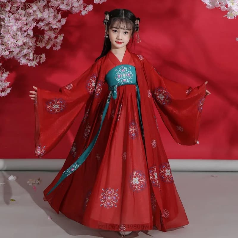 Girls Traditional Chinese Hanfu Dress
