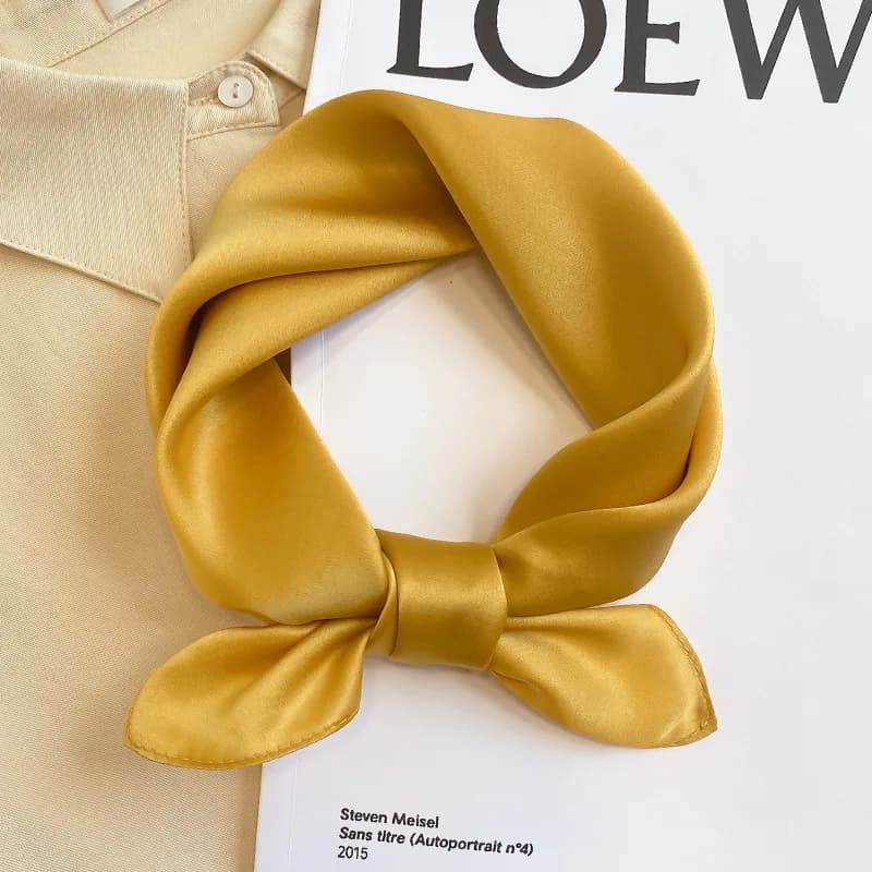Scarf 100% Silk Bandana Women Square Scarves Wrap Kerchief Mulberry Spring Fashion Luxury High Quality Headband Hijab Shawls