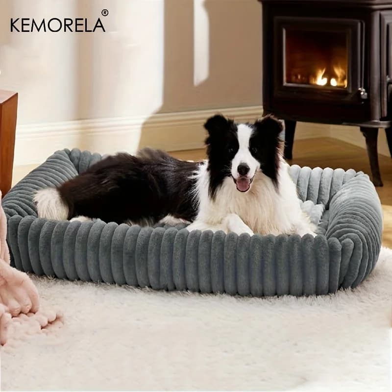 Orthopedic Plush Dog Bed for Medium Large Dogs