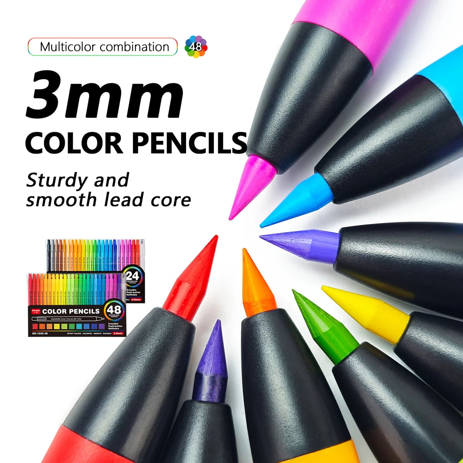 Push-to-Erase Colored Pencil Set
