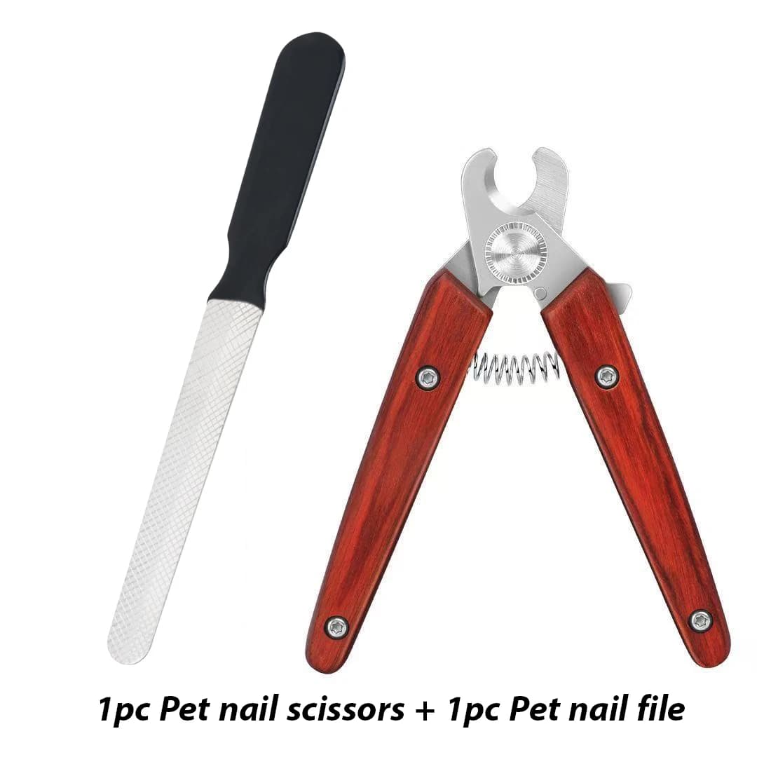 Pet Nail Clippers with Wooden Handle