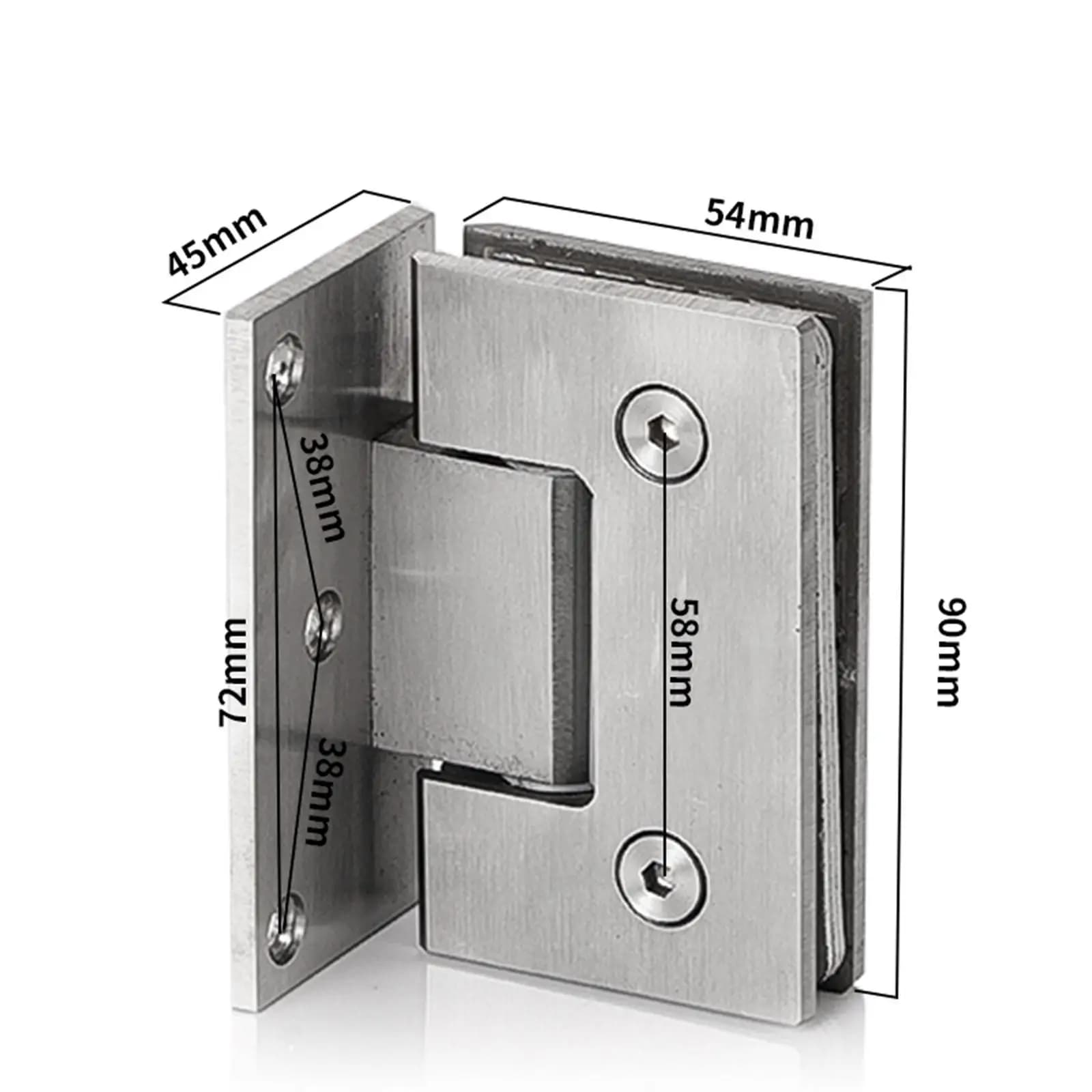 90 Degree Frameless Shower Glass Door Hinge