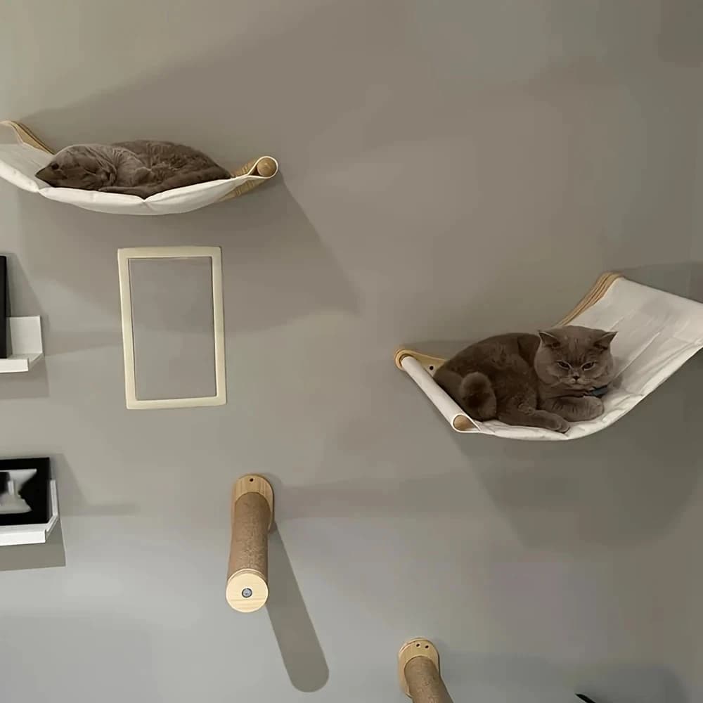 Wall Mounted Cat Shelf with Perch