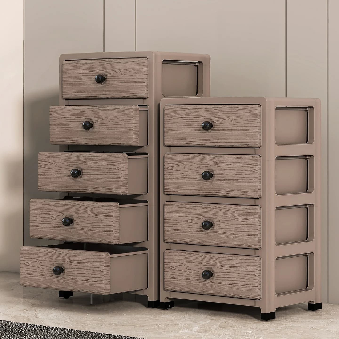 35cm Drawer-Style Nightstand Storage Cabinet