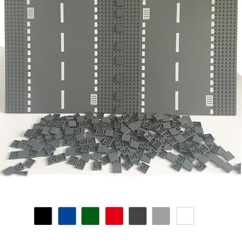 Building Block Flat Tiles 2×2 100 Pcs