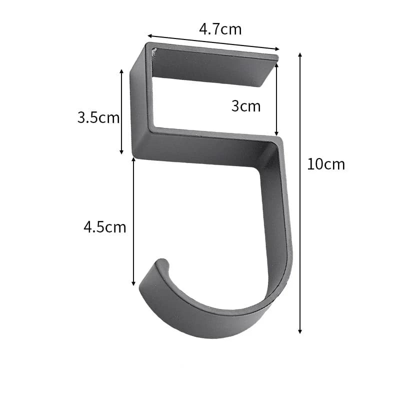 Desk Hook Organizer Anti-Slip Design Sleek Black White for Office Student Desk Organization Bag Storage Utility Hooks
