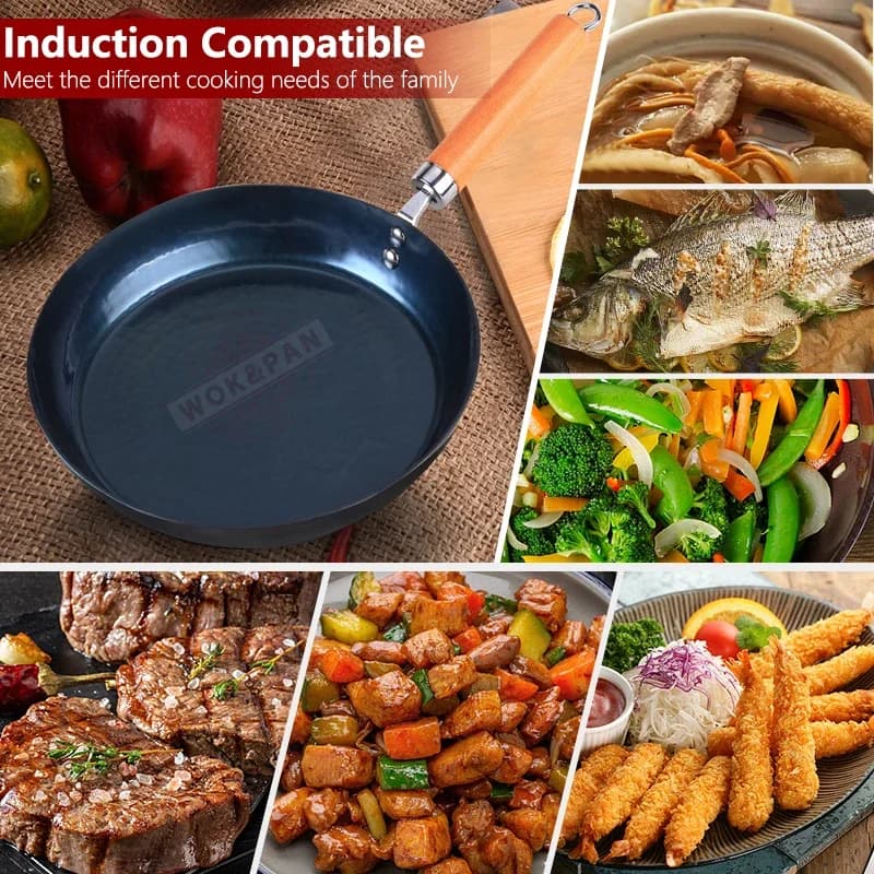 Cast Iron Skillet With Detachable Wooden Handle