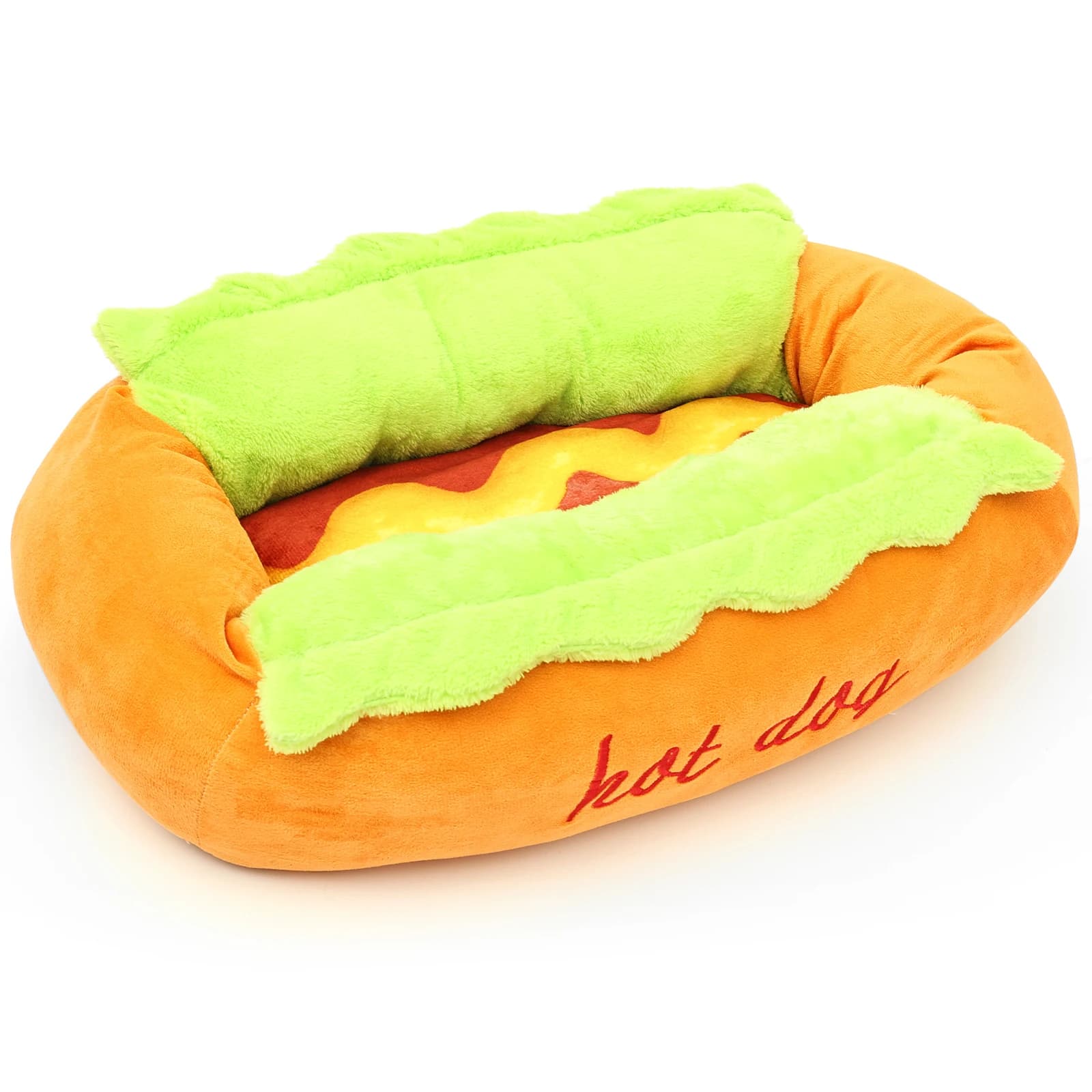 Hot Dog Bun Pet Bed Washable Cover