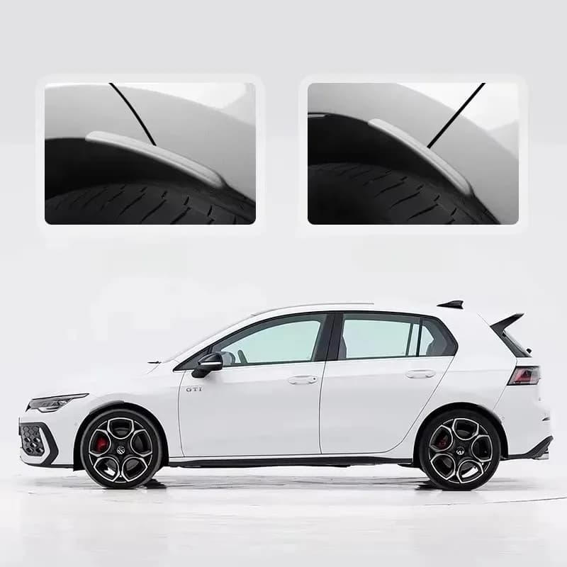 Car Accessories Popular  A Set Sut for Mud Flaps Arch Wheel Eyebrow Lips Strips Sticker Trim for Golf 8 Car Fender Flares