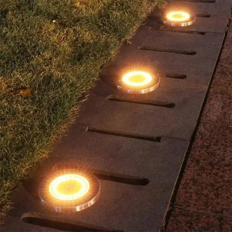 Solar Disk Lights Underground Lawn Garden