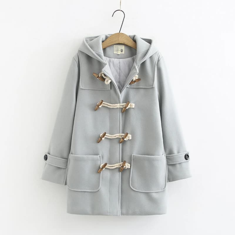 Women's Wool Blend Hooded Coat