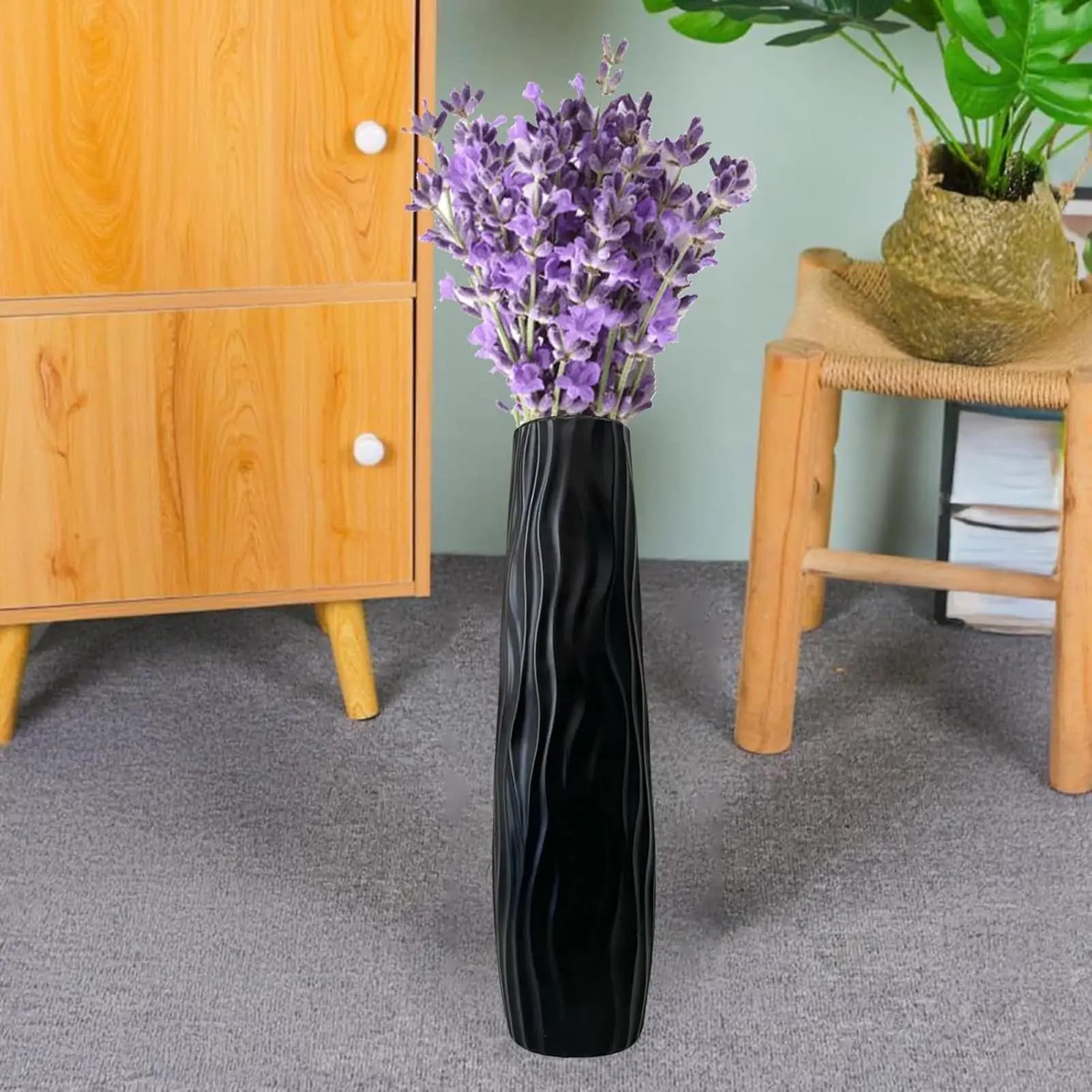 Tall Textured Floor Vase