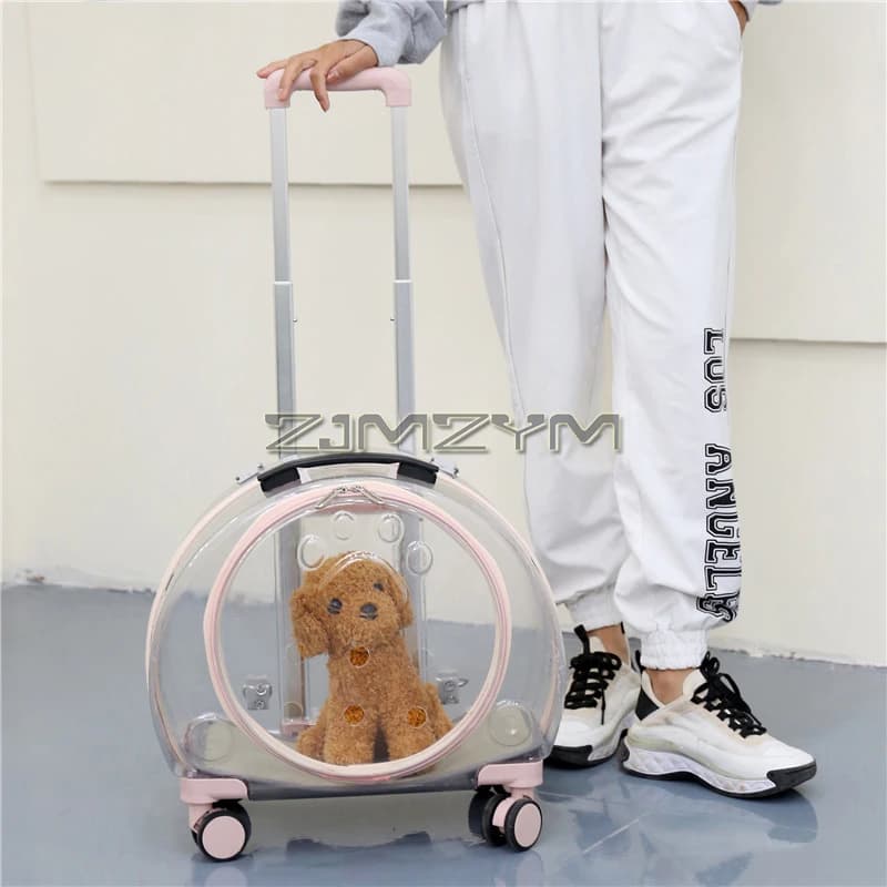 Pet Carrier Backpack Trolley Case, Bubble Backpack Carrier, Cats and Puppies for Travel, Hiking, Walking & Outdoor