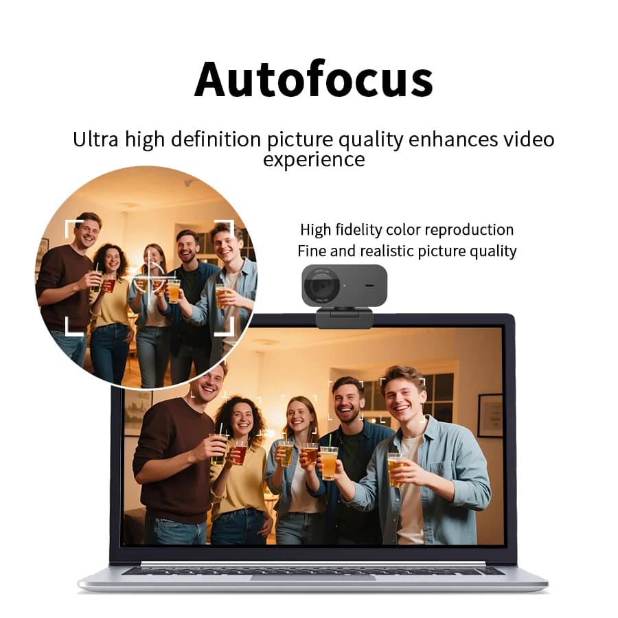 Webcam 4K Web Camera 1080P 60fps with Microphone Mini USB Camera for Computer/ Desktop / Laptop Webcam