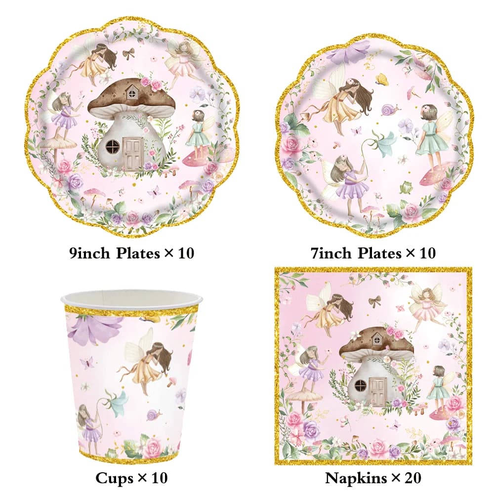 Fairy First Birthday Party Decorations Set