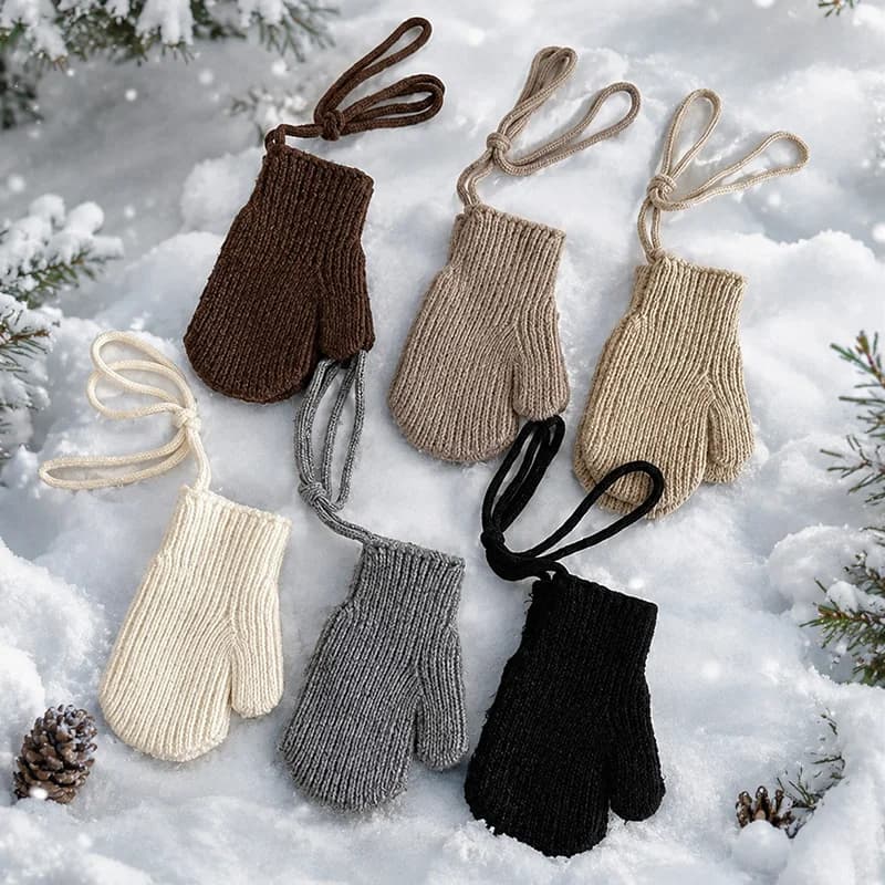 Kids Winter Knitted Mittens