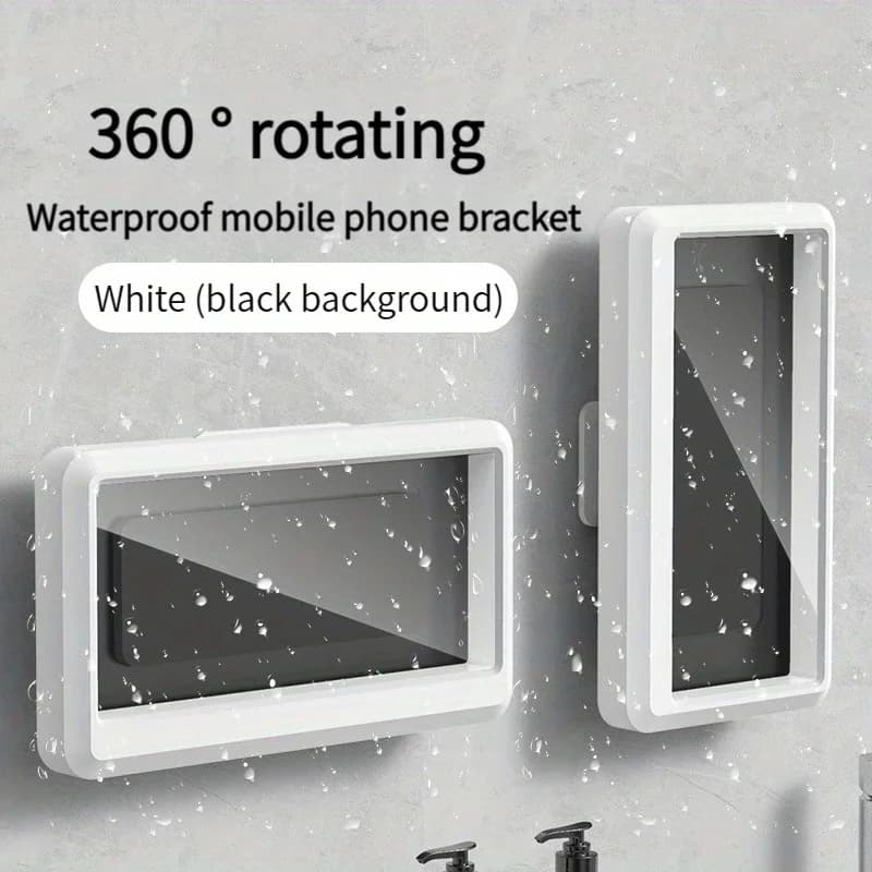 Fixed Waterproof and Anti-fog Mobile Phone Case Self-adhesive for Bathroom Shower Phone Holder Waterproof Touched Shower Phone