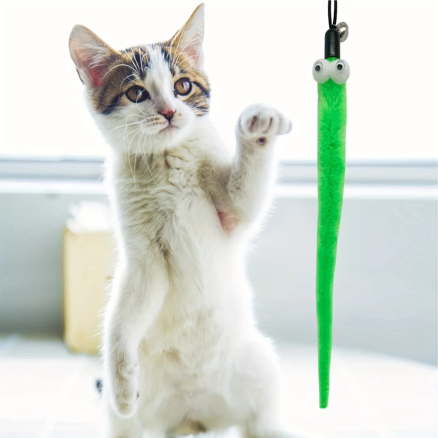 Interactive Cat Wand Toy with Feather Refills