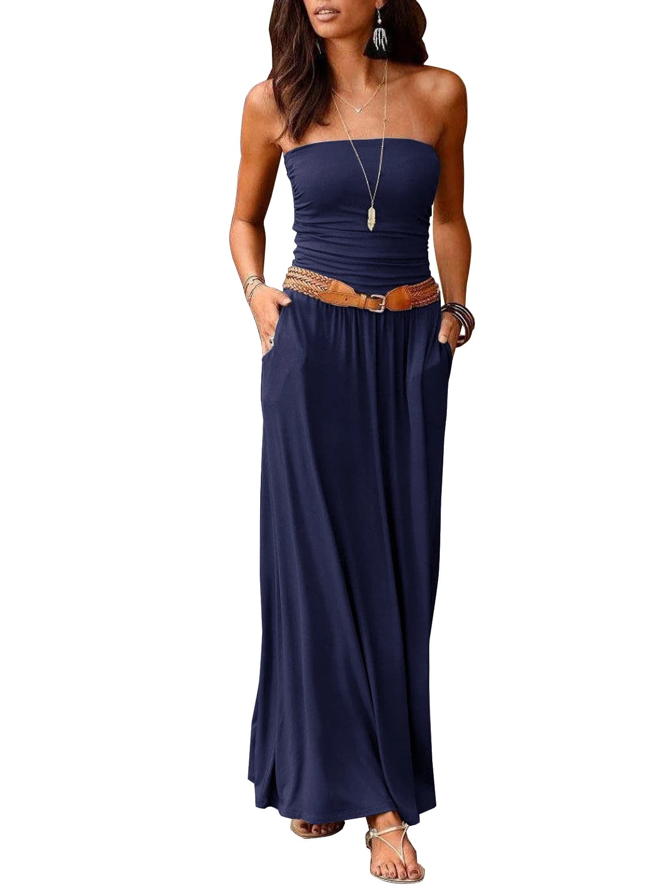 Women's Summer Strapless Casual Dress