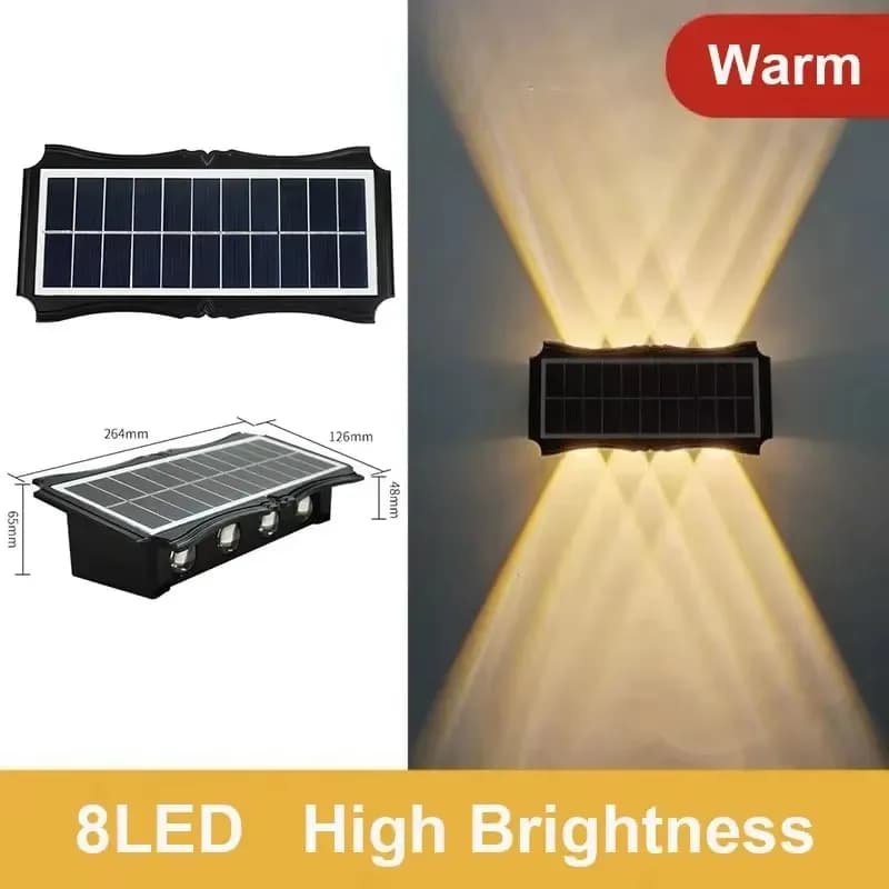 Solar Outdoor Wall Light Up and Down Beam