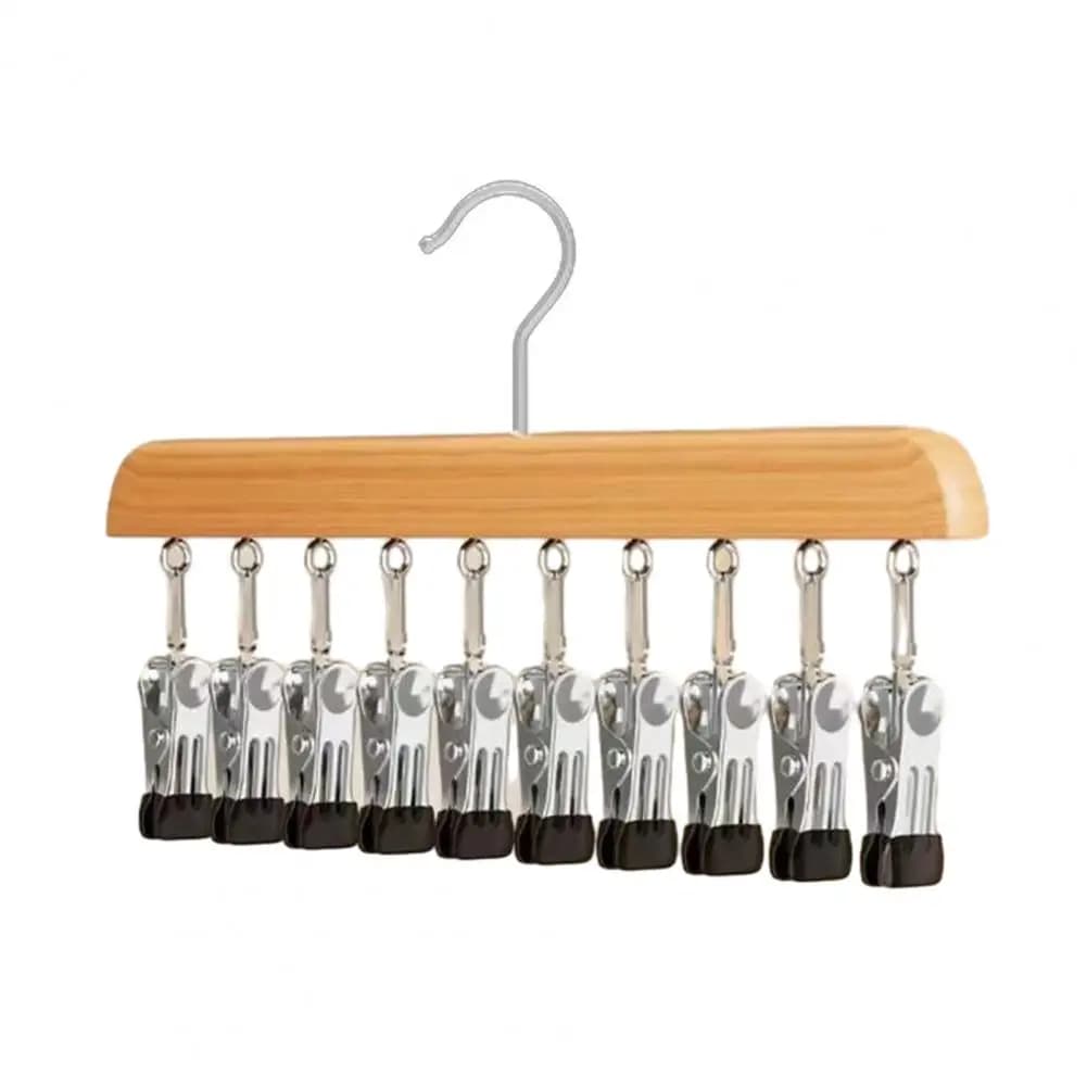 Multi-Clip Space-Saving Closet Hanger