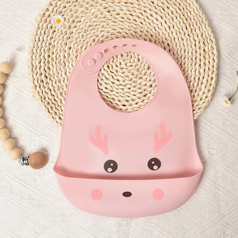 Baby Waterproof Silicone Bibs With Bowknot Apron
