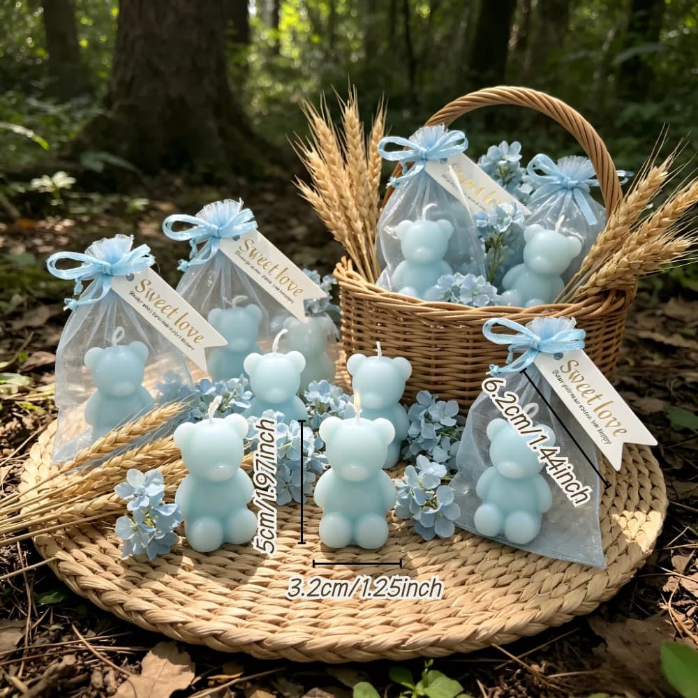 Blue Bear Candle Souvenir Kits (10 Sets)