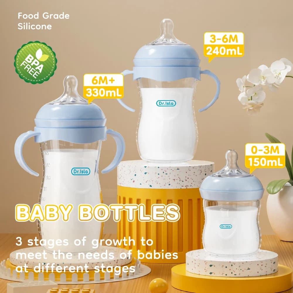 Baby Bottle 150/240/330ML Newborn PP Bottles Anti-Choke Anti-flatulence Milk Feeding Bottles Infant