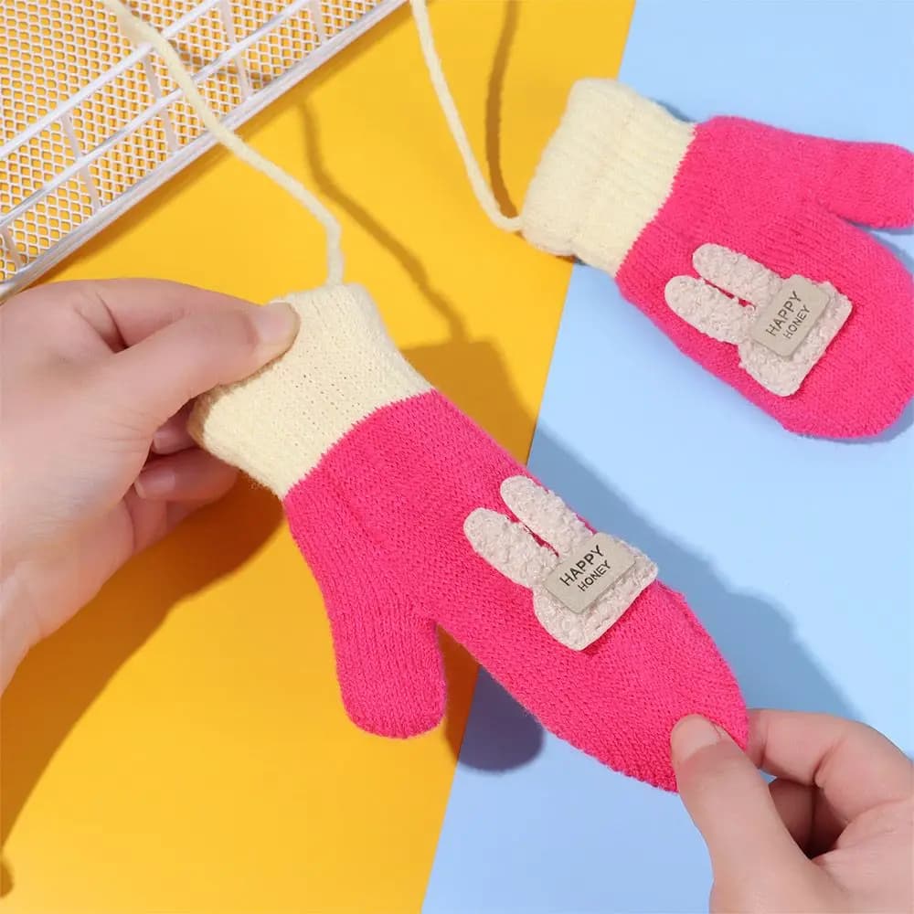 Toddler Winter Knitted Mittens