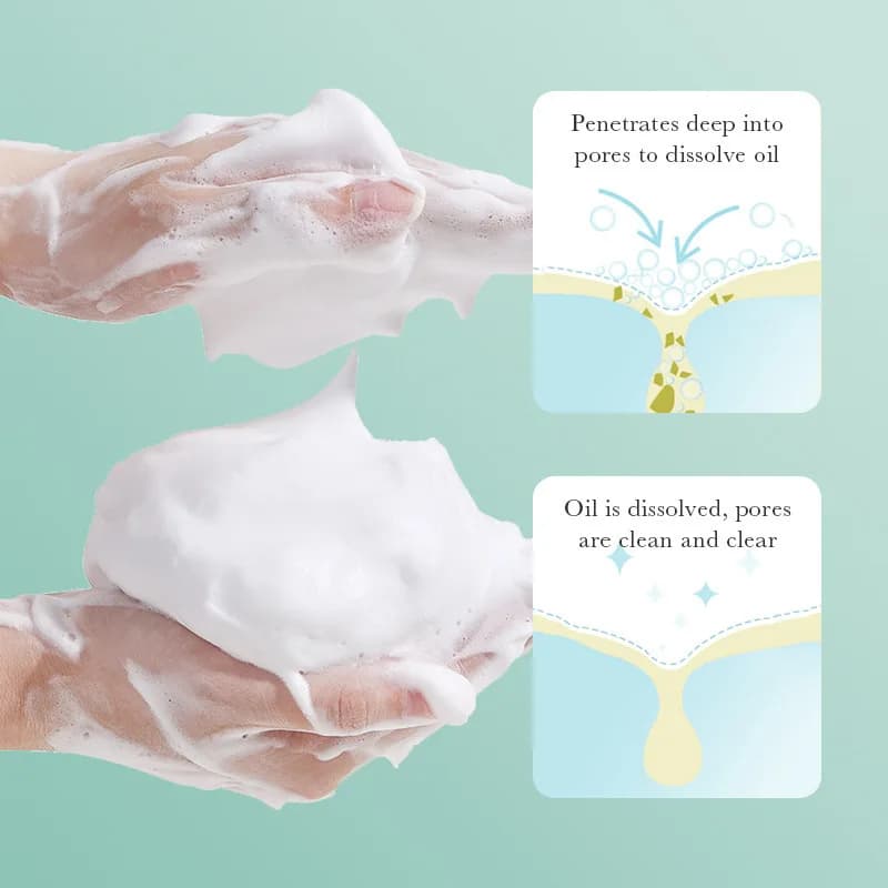BIOAOUA Salicylic Acid Facial Cleanser Acne Treatment Moisturizing Oil Control Skincare Face Wash Foam Face Cleanser Skin Care