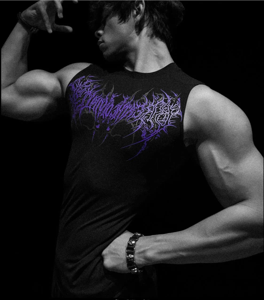 Valentine's Day Gift For Her: Summer Tight Fitting Clothes Gothic Wind Speed Dry Printed Fitness Sports Sleeveless Camisole