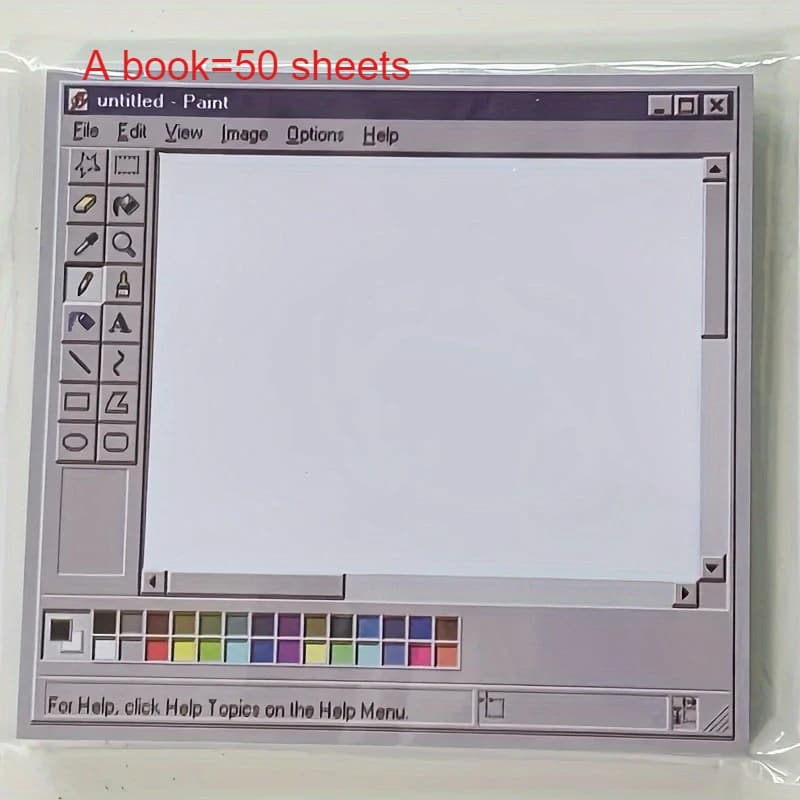Vintage Computer Drawing Sticky Notes