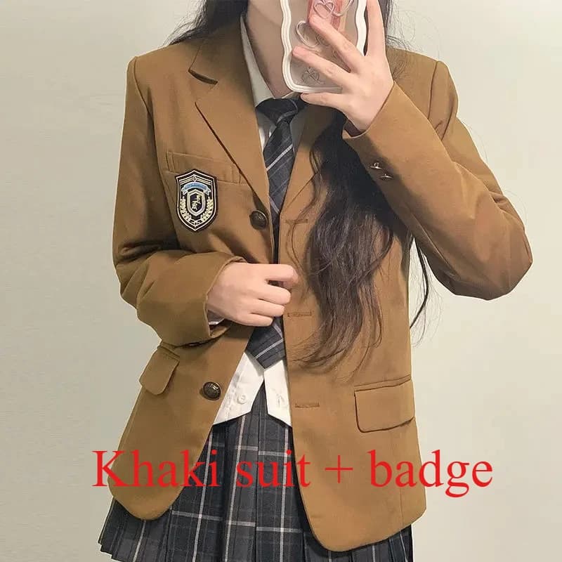 Female Student School Uniform Jacket Set