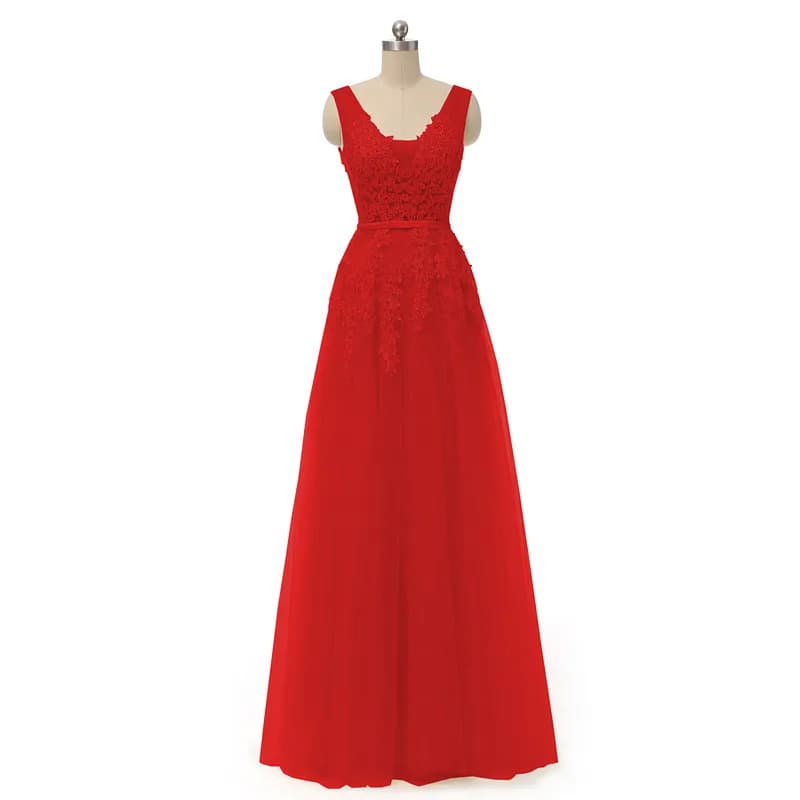 Backless Lace Evening Dress