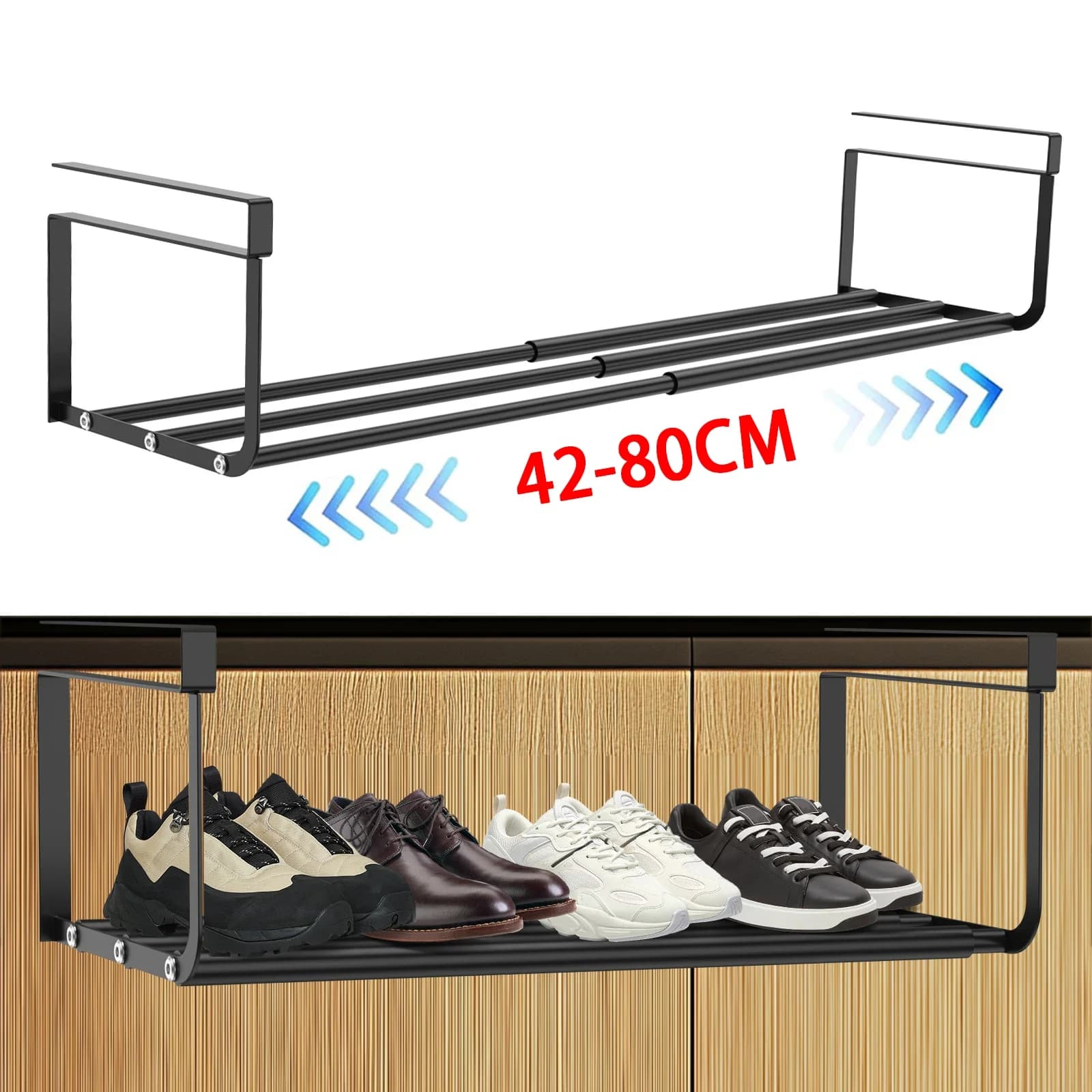 Retractable Under-Cabinet Shoe Rack