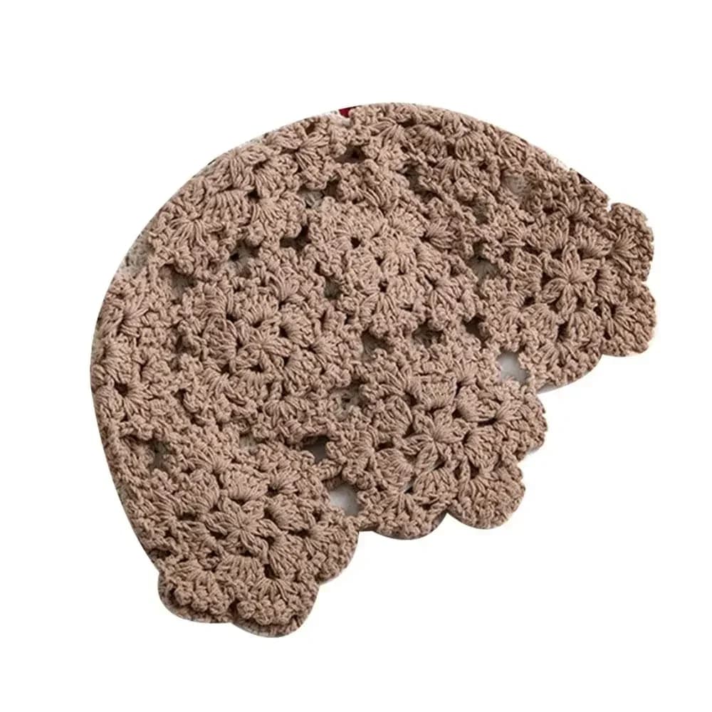 Women's Hollowed Out Knitted Beret Cap
