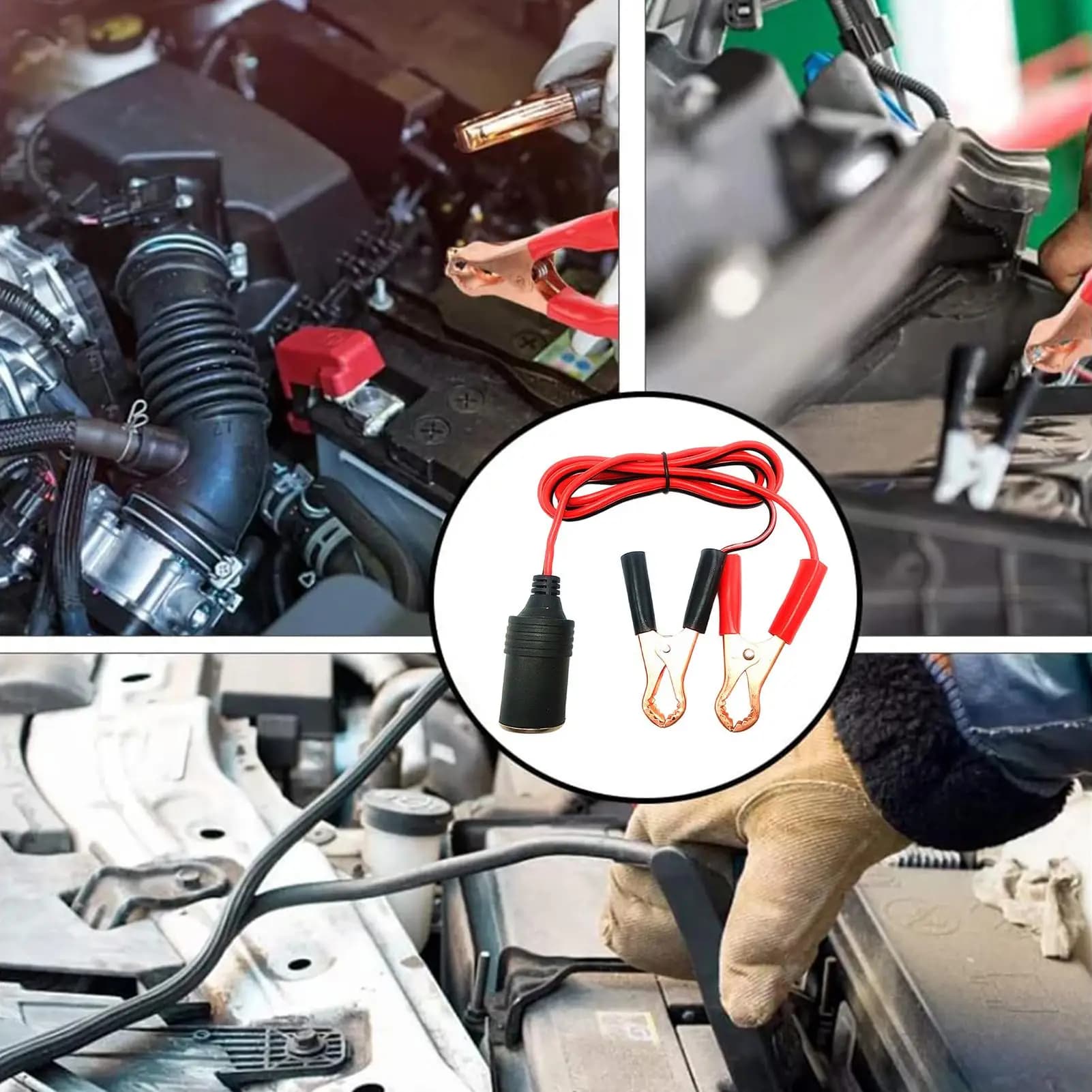 Battery Clip Adapter Cable for Vehicles