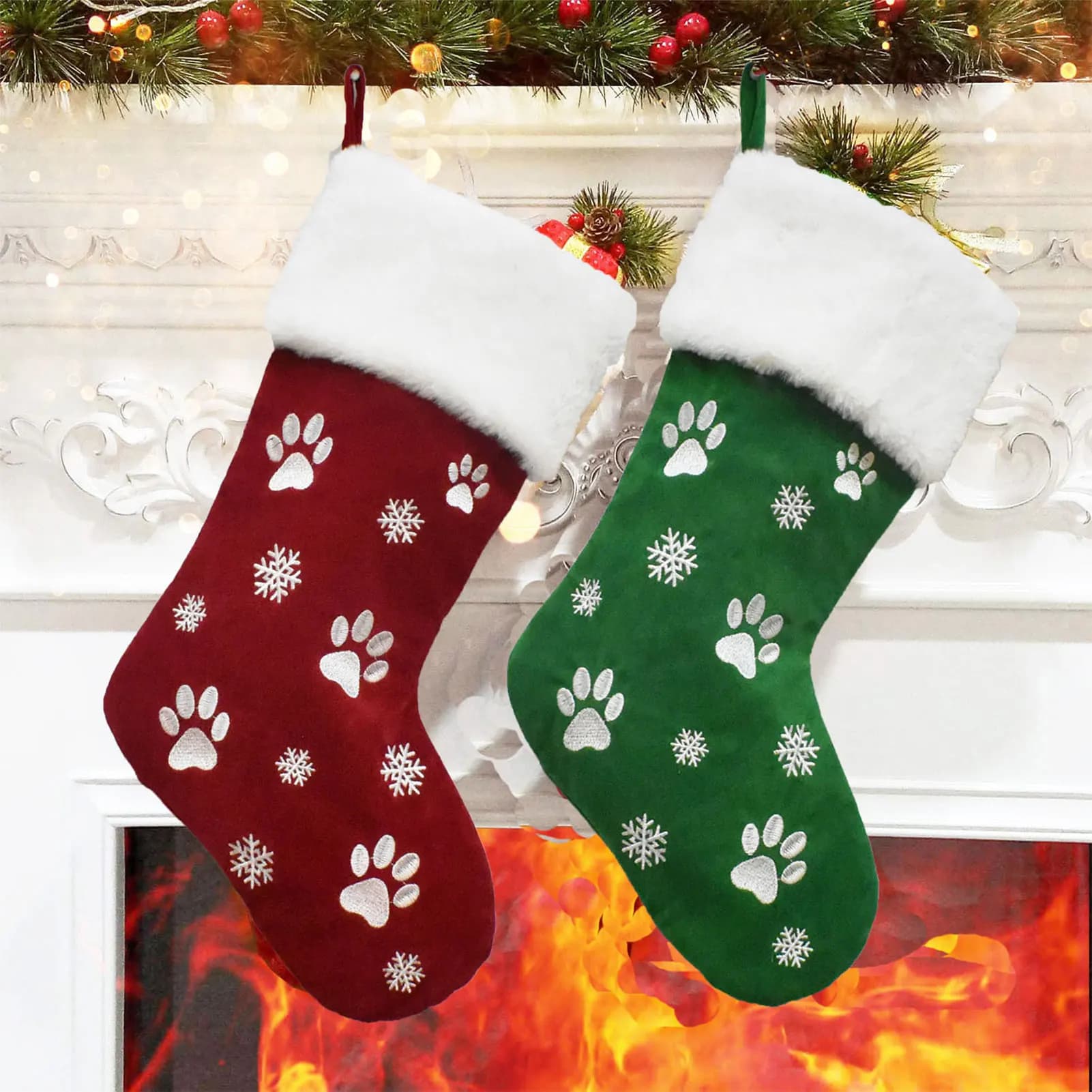 Plush Felt Christmas Stocking
