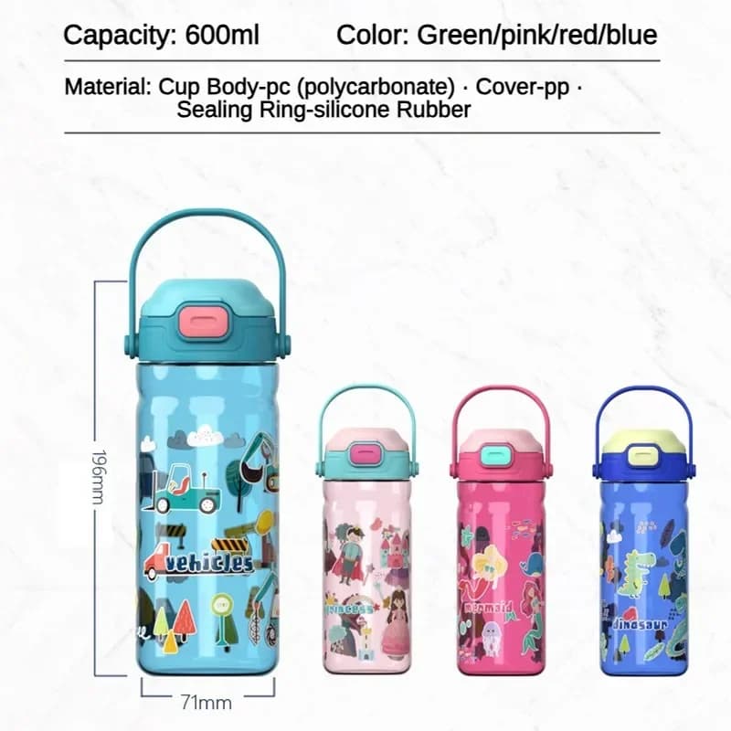 Kids Sippy Cup with Straw 600ml