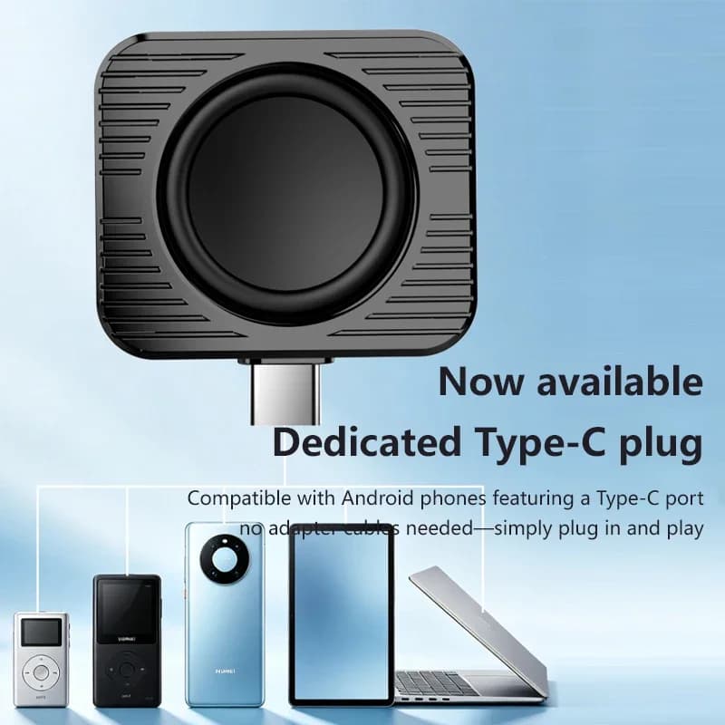 Type-C Rechargeable Compact External Speaker