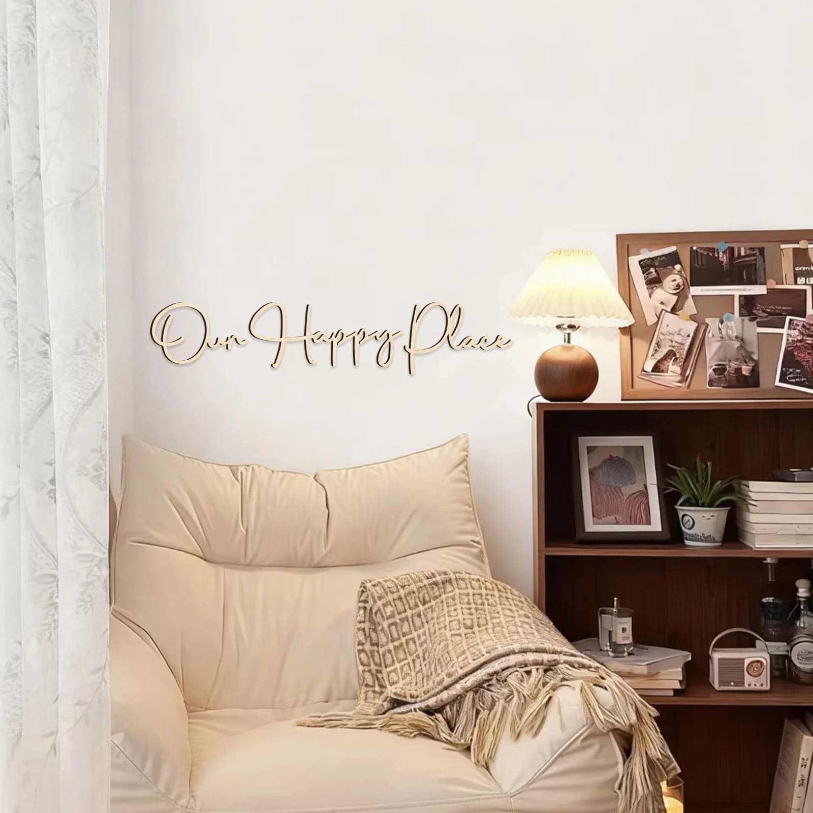 Our Happy Home Wooden Wall Decor Set - 3-Piece Farmhouse Style Decor, Rustic Home Wall Art, Perfect for Living Rooms
