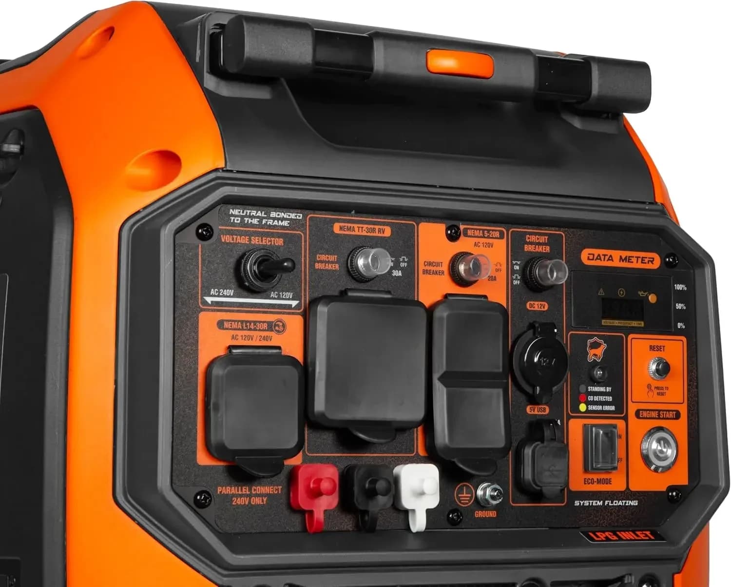 Home Emergency Generator RV-Ready Quiet 6800W Dual Fuel Electric Start Inverter Generator With CO Watchdog Fuel Shut Off