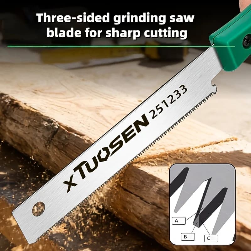 Hand Saw, Precision Jab Saw & Drywall Saw, Ergonomic Handle Hand Tools for Wood, Drywall, Plastic, DIY Cutting, Pruning