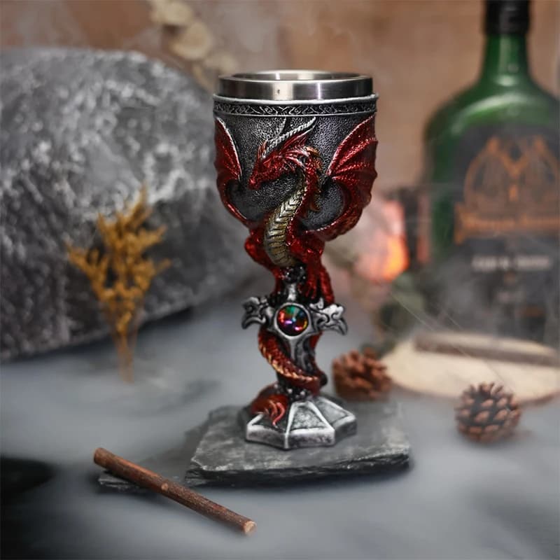 Medieval Dragon Goblet Chalice