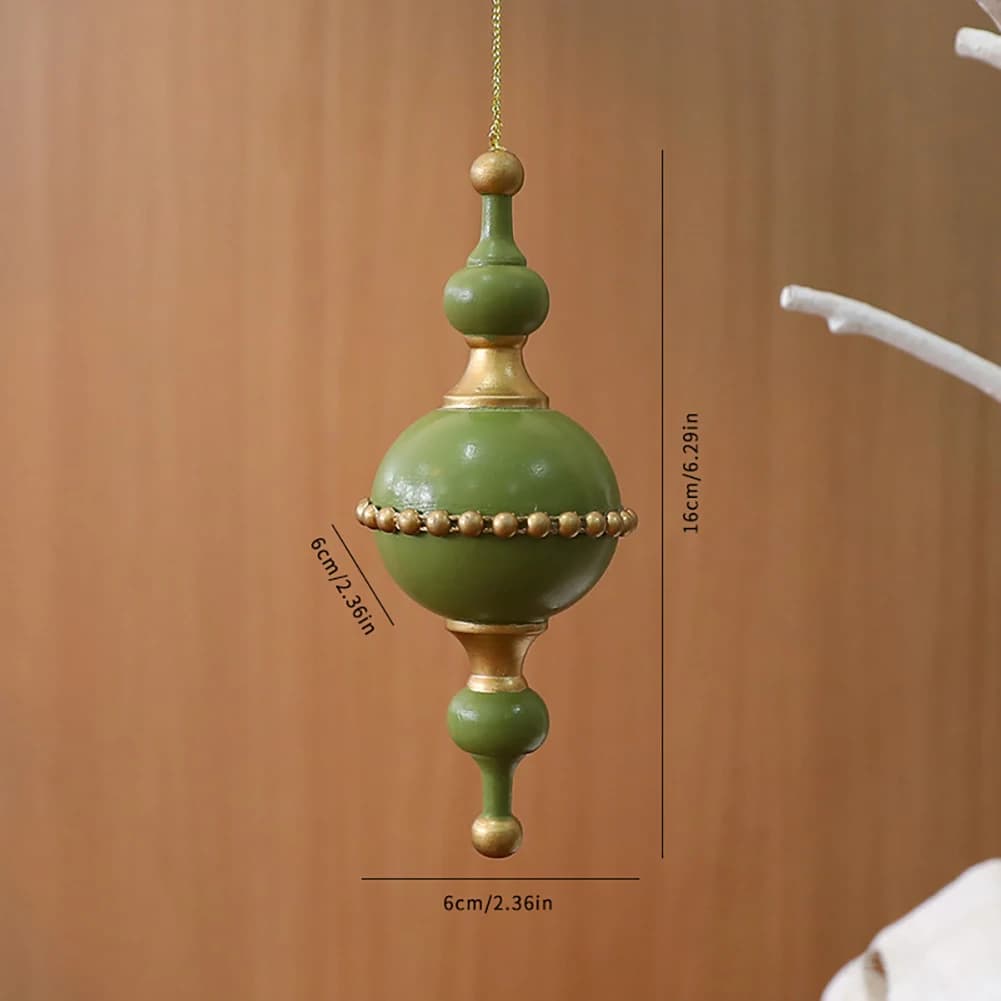 Wooden Acorn and Star Christmas Ornaments