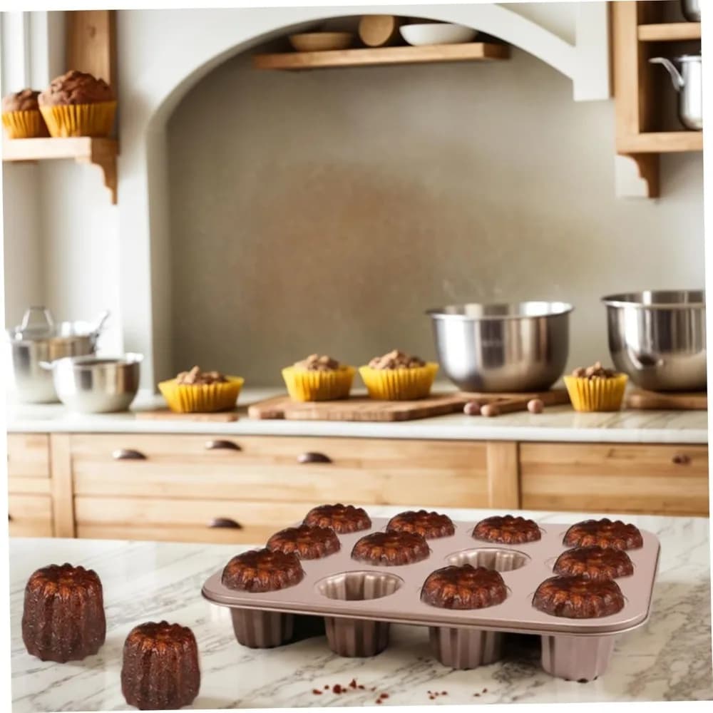 12-Cavity Carbon Steel Canelé Mold