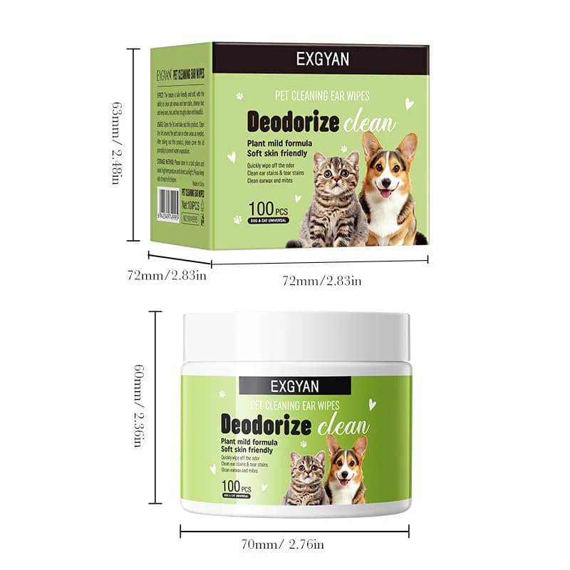 Pet Ear Cleaning Wipes 100 Pack